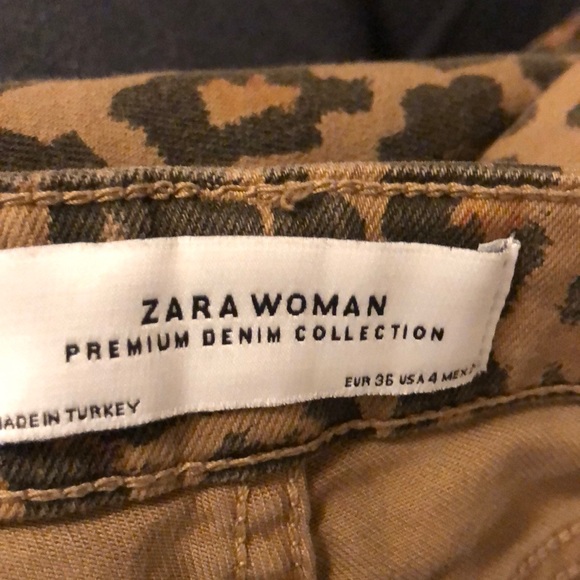 💥Zara Leopard print jeans💥 - Picture 4 of 4